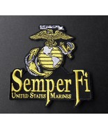 SEMPER FI USMC MARINE CORPS US MARINES EMBROIDERED PATCH 4 x 4 INCHES - £4.29 GBP