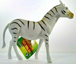 Zebra Boley Nature World PVC Jungle Animal Toy Figure Figurine 5&quot; H Safari 5+ - £7.85 GBP