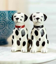 Black And White Spotted Dalmatian Dogs Puppies Magnetic Salt Pepper Shakers Set - £13.56 GBP
