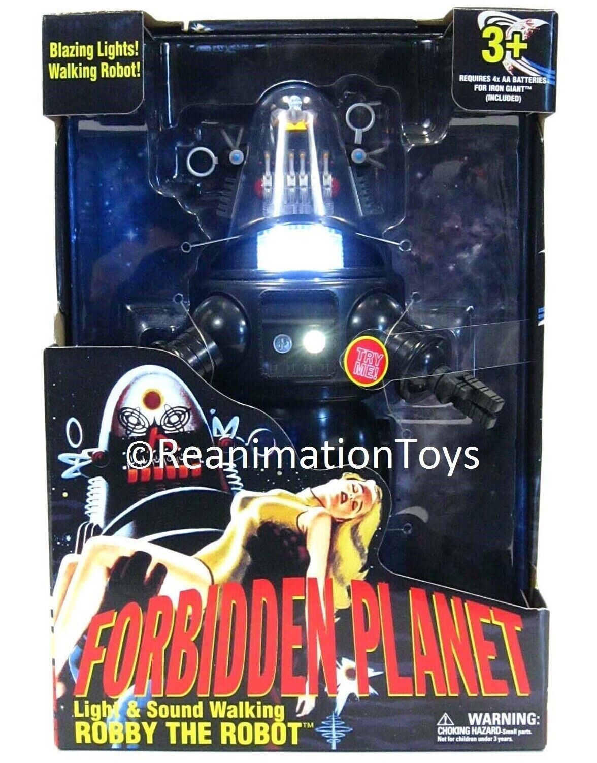 Forbidden Planet Lighted Talking Walking Robby Robbie Robot Trendmasters New - £119.61 GBP