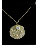 14K yellow gold necklace with pendant and 1.00ct diamonds. Very UNIQUE h... - $4,290.00