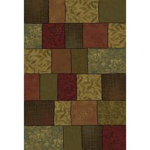 Oriental Weavers Hudson 030C1 5x8  Rectangle - Green/ Red-Polypropylene - £231.24 GBP