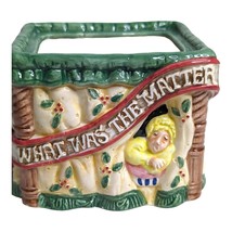 90s Fitz And Floyd Night Before Christmas Holiday Ceramic Sugar Bowl No Lid - $7.86