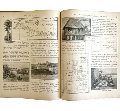 Mortons Elementary Geography 1900 Victorian 1st Edition HC Illustrated Maps WHBS Item image 6
