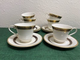 Royal Doulton England Bone China HARLOW Cups &amp; Saucers Set of 6 - $189.99