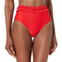 MSRP $58 Tommy Hilfiger Ruffled High-Waist Bikini Bottom Scarlet Red Size XL - £18.62 GBP