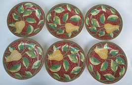 PIER 1 Mosaic Fruit Salad Dessert Plates Coffee Cups Mugs Saucers 18 Pcs Set image 3