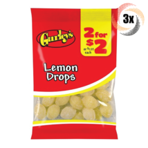 3x Bags Gurley&#39;s Lemon Drops Flavor Hard Candy | 2.75oz | Fast Shipping - £8.97 GBP