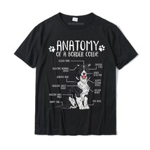 Womens Funny Anatomy Border Collie Dog Lover Round Neck T-Shirt Tops &amp; Tees Late - £66.16 GBP