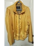 Vtg Bills Khaki Yellow Poly Mesh Lined Full Zip Jacket W/Hideaway Hood S... - $26.19