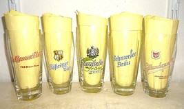 5 Dessauer Kostritzer Harnisch Schwerter Grenzquell East German Beer Glasses - £11.63 GBP