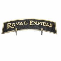 Rich Vintage Look Brass Front Fender Plate  black Col Royal Enfield FREE... - $30.49
