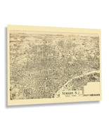 1895 Newark New Jersey Bird&#39;s Eye View Map Print Poster Wall Art - £31.49 GBP+