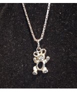 Sterling Silver Teddy Bear Necklace Stamped - £15.55 GBP