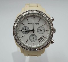 Designer Michael Kors MK-5079 Silver-Tone Chronograph Analog Wristwatch - £31.64 GBP