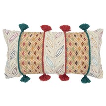 Multicolored Ornate Panel Lumbar Pillow - $2,304.22 MXN