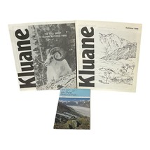 3 Vintage Kluane National Park Alaska Visitor Travel Brochure Map Dall Sheep - £11.76 GBP