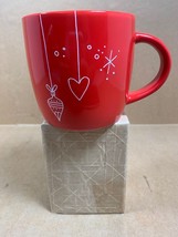 Starbucks 2018 Red Heart Ornament Mug Coffee Cup Christmas Holiday Large Ceramic - £8.11 GBP