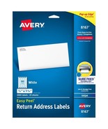 Avery 1/2&quot; X 1-3/4&quot; InkJet Return Address Shipping 720 Labels 9 Sheets 8167 - $5.99