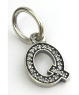 Authentic PANDORA Letter Q Dangle Charm, Sterling Silver, 791329CZ New - $45.48 CAD