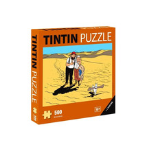 Tintin and Capt. Haddock walking Desert 500 pieces puzzle with poster 50... - $35.99