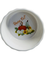 NW Royal Norfolk Ceramic Mini Pie Plate Autumn Pattern-Happy Fall - £10.26 GBP