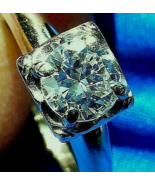 EARTH MINED DIAMOND European cut DECO Engagement Ring Vintage Solitaire ... - $3,795.25