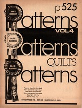 Vintage 70&#39;s Blue Ribbon Patterns Quilting Pattern booklet Volume 4 p-525 - £6.02 GBP