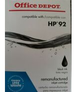 HP 92 ~ Office Depot Brand ~ Inkjet Ink Cartridge ~ Black ~ NIB - $20.00