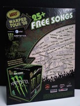 Monster Energy Vans Warped Tour 25+ Free Songs Retail Counter Display fr... - $9.99