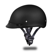 Daytona Helmets Skull Cap 1/2 Open Face Dull Black D.O.T. Motorcycle Hel... - £62.18 GBP+