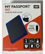 Western Digital My Passport Go 1 TB SSD with SanDisk 64GB USB Flash Driv... - $121.82 CAD