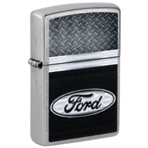 Zippo Lighter - Ford Oval Diamondplate Street Chrome - 855687 - $26.55