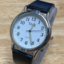 Vintage Time Men Classic Silver White Japan Movt Analog Quartz Watch~New Battery - £19.09 GBP