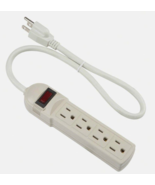 AC POWER STRIP 4 outlet compact tap w/ Surge Protector Gray 15a Gray 2 f... - £17.97 GBP