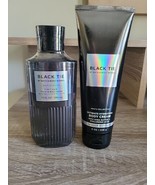 2 NEW Bath &amp; Body Works Mens BLACK TIE Body Cream 8 OZ + Body Wash 10 OZ - $29.69