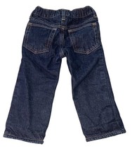 Baby GAP 2T Fleece Lined Jeans Dark Wash Elastic Waist Warm Denim Pants image 5