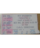 REO Speedwagon Ticket Stub Toronto CNE Grandstand 1981 CHUM FM VG+ Rock - £7.65 GBP