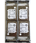 LOT OF 4 NWH7V Dell 300GB 6G 15K 2.5 SAS HDD MK3001GRRB 0NWH7V With Tray... - $92.52