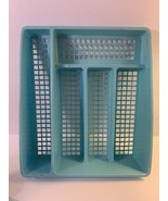 Vintage DEKA Turquoise Blue Drawer Organizer Silverware Tray  #197 ELIZ,... - £16.45 GBP