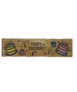 Hero Arts Happy Birthday Border H599 Rubber Stamp Party Cake Gifts Candl... - $14.59 CAD