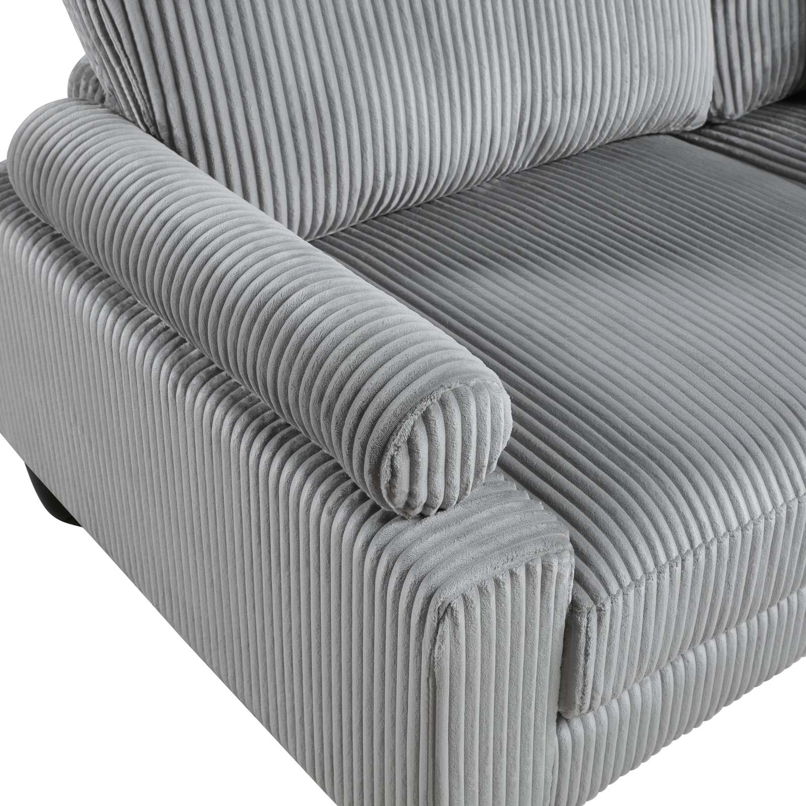 Gray Corduroy Modular Sectional Sofa Set Item image 9