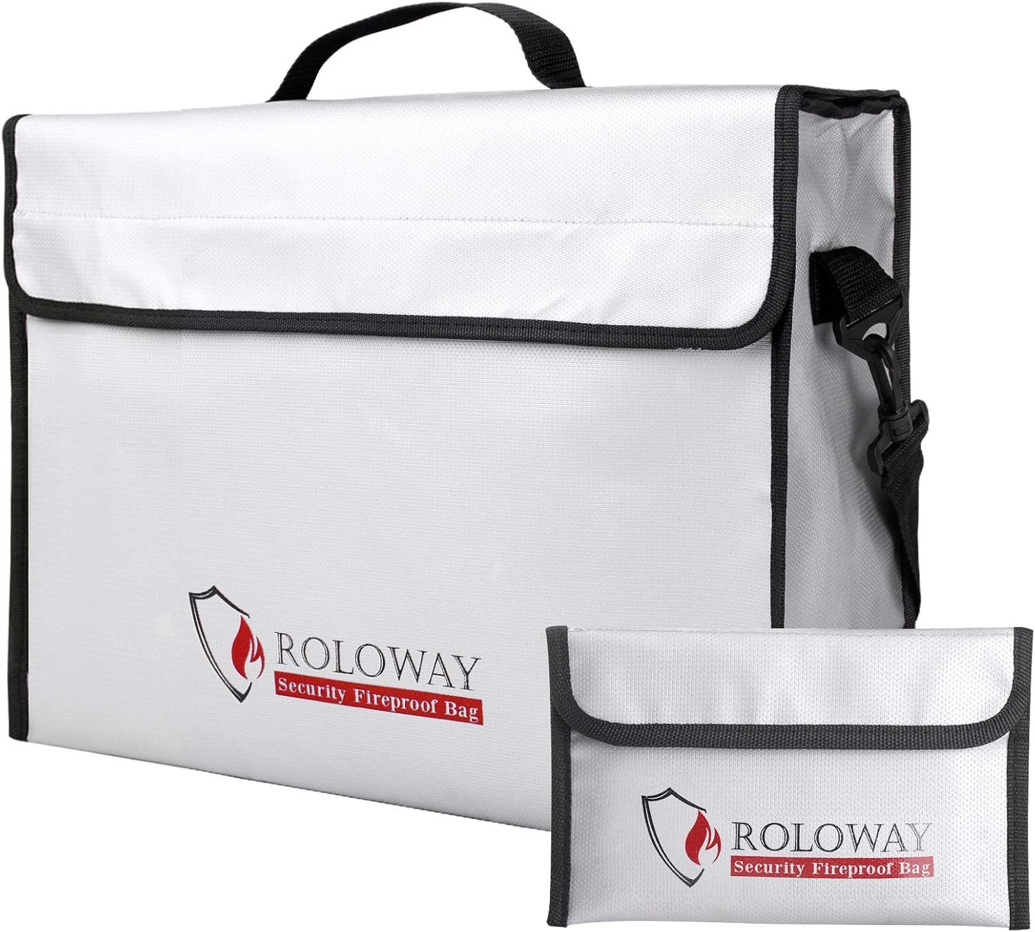 ROLOWAY Fireproof Document &amp; Money Bags, Large Fireproof &amp; Water Resista... - $55.97