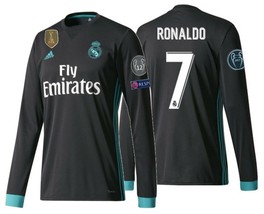 Real Madrid Away Soccer Jersey 2017 - 2018 Ronaldo Benzema Ramos Marcelo Jersey - £67.94 GBP