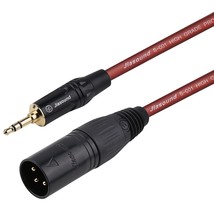 2-Pack 5Ft 3.5Mm Stereo To Xlr Balanced Male Cable With 24 Awg Copper Wire - £28.18 GBP