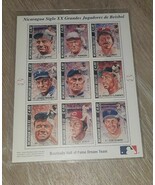 Babe Ruth Lou Gehrig Ty Cobb Nicaragua- 1996 Baseballs Hall of Fame Team... - $16.37 CAD