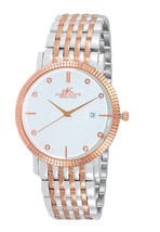 Adee Kaye Men&#39;s Simplicity White Dial Watch - AK4801-MTTRG - £106.43 GBP