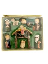 Vintage Mini 8 Piece Christmas Resin Nativity Set Greenbrier Intl NEW Baby - $19.52 CAD