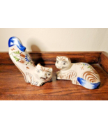 Vintage Tonala Mexico Hand Painted Ceramic Mexican Pottery Kitty Cat Kit... - £70.10 GBP