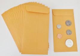 100 New Kraft Coin Envelopes #7 3 1/2 X 6 1/2 20LB Manila (Coins Not Included) - £7.46 GBP